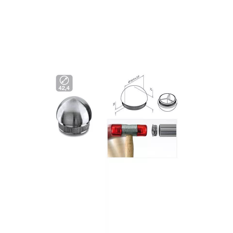 Round End Cap Half-Sphere for 42.4mm...