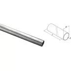 Tube Ø 42,4x2mm inox 304 brossé longueur 6m / 6m