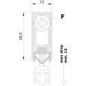 Comaglio 472 Automatic Door Drop Seal 12x28.5x830mm per piece