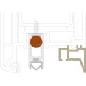 Comaglio 472 Automatic Door Drop Seal 12x28.5x530mm per piece