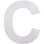 roestvrij stalen letter  ''C'' om te plakken 80mm / pce