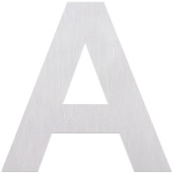 roestvrij stalen letter  ''A'' om te plakken 80mm / pce
