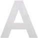 self-adhesive stainless steel letter "A" 80mm / pc