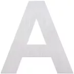 roestvrij stalen letter  ''A'' om te plakken 80mm / pce
