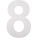 Self-Adhesive Stainless Steel Number 8 80mm per piece