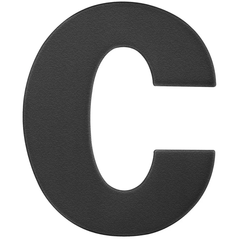 Letter ZWART Plat ''c'' 92,5mm / pce