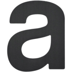 Letter ZWART Plat ''a'' 92,5mm / Pce