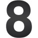 Chiffre noir plat "8" 120mm / Pce