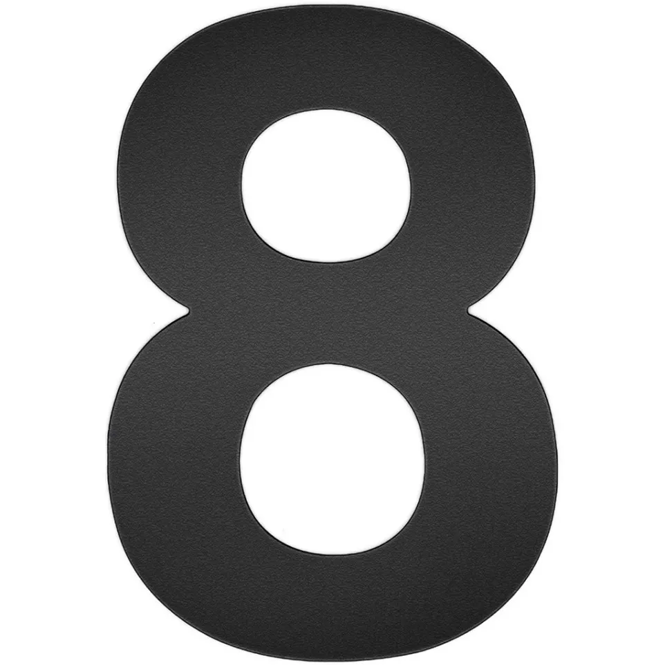 Chiffre noir plat "8" 120mm / Pce