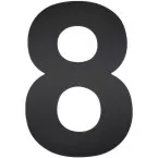 Chiffre noir plat \"8\" 120mm / Pce