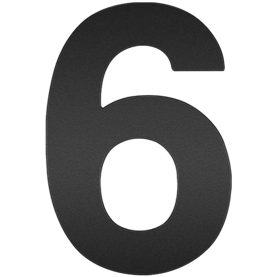 Chiffre noir plat "6"9" 120mm / Pce