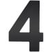 Chiffre noir plat "4" 120mm / Pce
