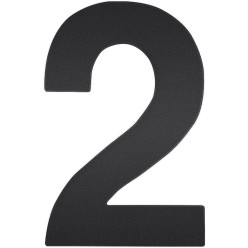 Chiffre noir plat "2" 120mm / Pce