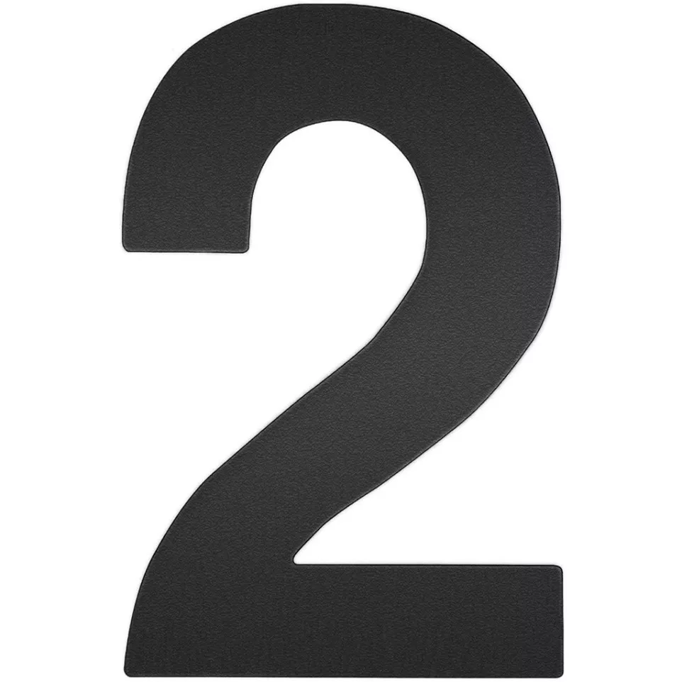 Flat Black Number "2" 120mm / pc