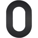 Chiffre noir plat "0" 120mm / Pce