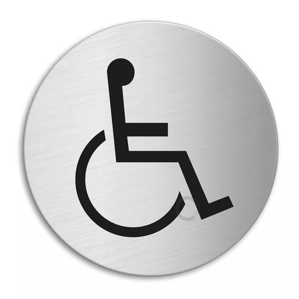 Zelfklevend pictogram "Rolstoel" inox...