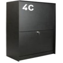 Matte Black Textured Medium Parcel Drop Box / pc