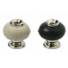 Nickel-Plated Brass Door Stop with Black Rubber / pc