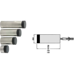 Stainless Steel Cylindrical Wall Door Stop 120 x 30mm per piece