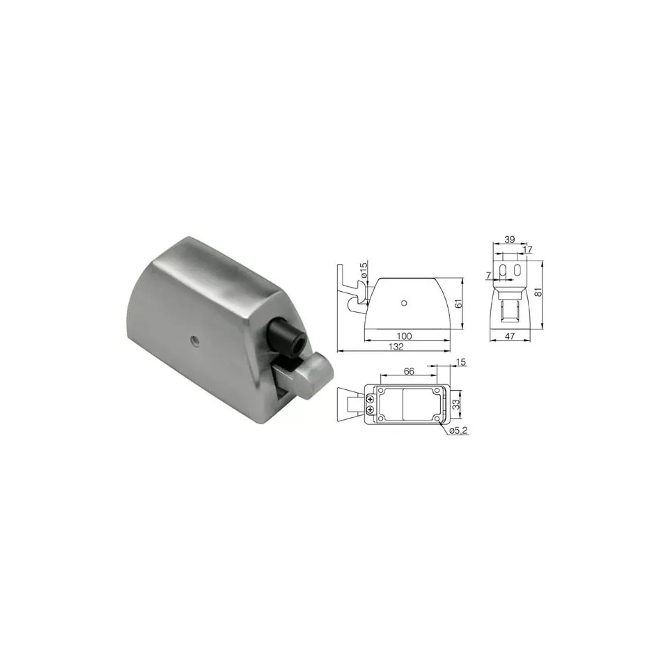 Brushed Stainless Steel Door Stop L&L...