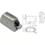 Cale porte en inox brossé L&L PUSH TO CLOSE / pce