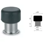 Arrêt de porte universel TL0707, h=48 / Ø25 /Ø38mm inox / pce
