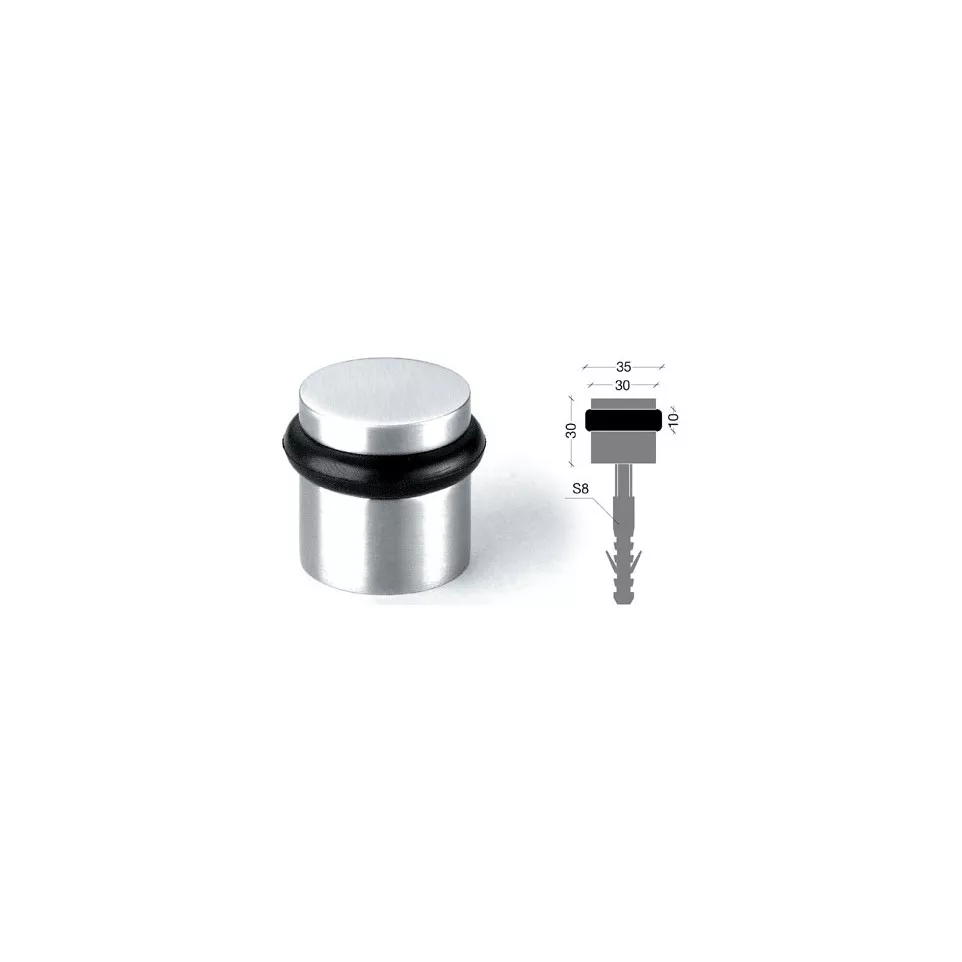 Arrêt de porte cylindrique en inox...