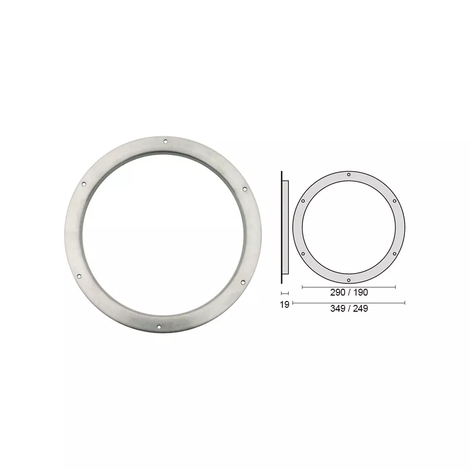 Hublot inox de base Ø190mm / pce