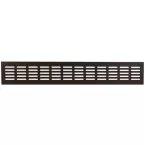 Grille d'aération en alu 381 Ral 9005 400x80mm / pce