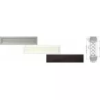 Grille de porte monobloc en alu Renson 461 Ral 9010 / pce