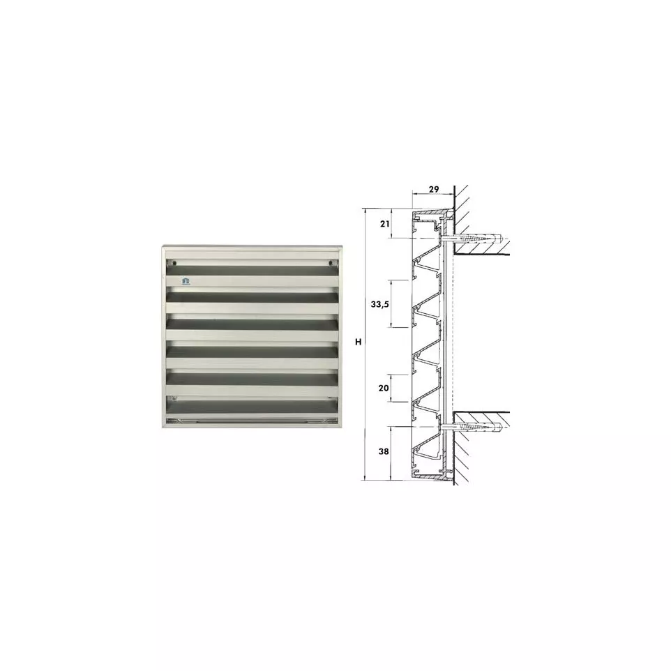 Renson Wall Grille 431 Natural...
