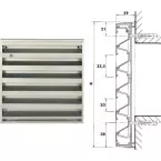 Renson Wall Grille 431 Natural Aluminium 165x165mm per piece