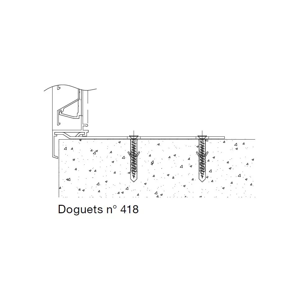 Doguet 418 Aluminum Clip for Grille...