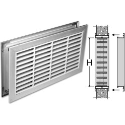 Brandwerend deurrooster voor 40-60 mm deur / pce