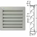 Grille murale Renson 411 alu naturel 400x300mm / pce