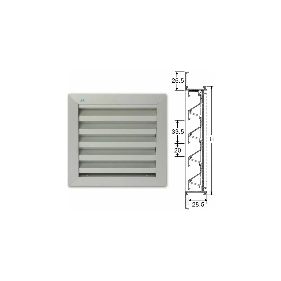 Muurrooster Renson 411 blank...