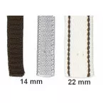 Rolluikband nylon 14mm bruin 10m / 10m