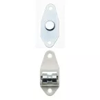 Mini verticale touwgeleider wit + plaat / pce