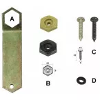 Black PVC Hinge Cam Screw for HGD Shutters per piece