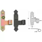 Black Right Hinge T-Shaped HGD Plastic-Coated / pc
