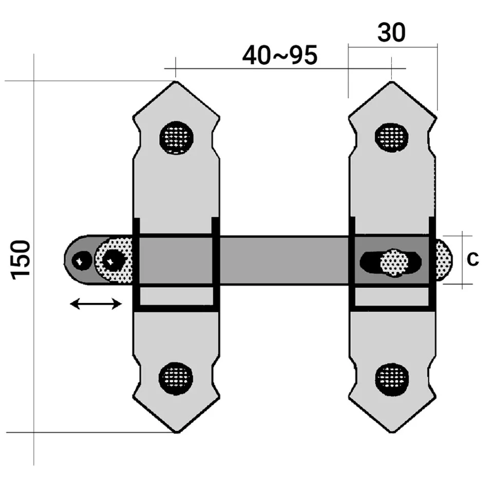 HGD knevelslot, verzinkt 150mm / pce