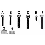 Boulon M 7 x 50 tête ronde collet carré pour ferrures de volets en ALU noir / pce