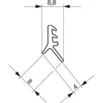 GU934/937 P743 Perimeterdichting voor hef- en schuifdeuren (per 100m) / 100m