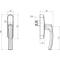 Rotoline R01.1 natuurlijk aluminium gelakt 26mm vorksteel 9006 / pce