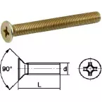 Countersunk Head Zinc-Plated Chassis Olive Screws DIN965 Ø5x40mm / 200pcs