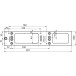 Plaque de montage corps Geze pour TS 4000-5000 argent / pce
