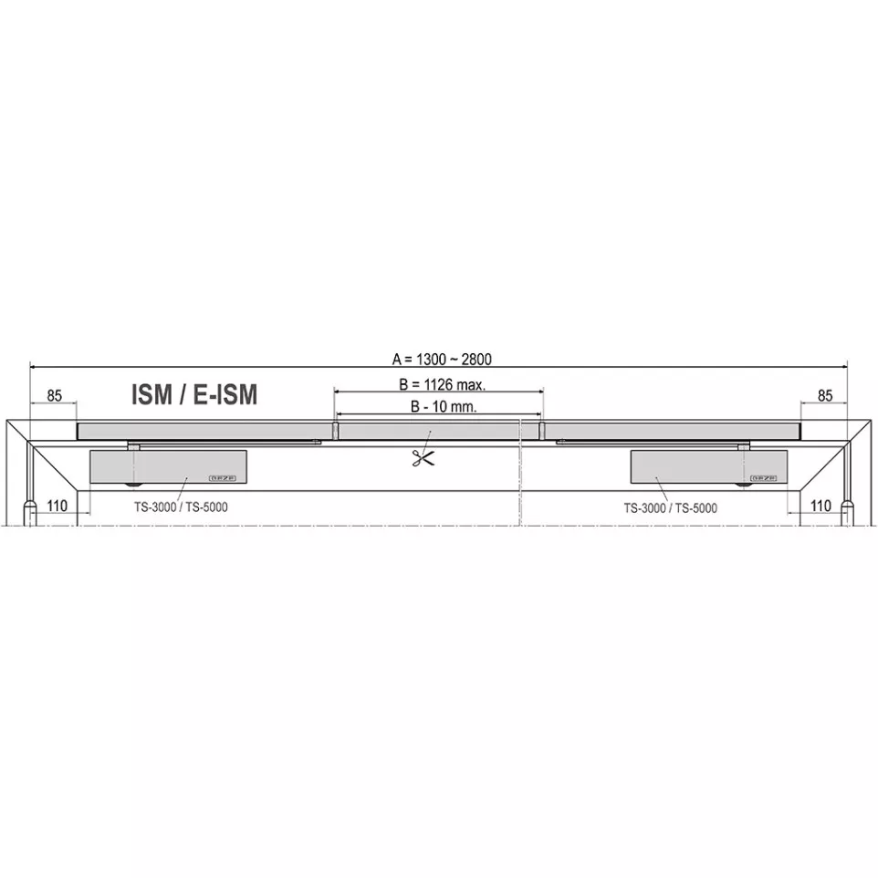 Geze ISM Selector Bar 1300-2800mm...