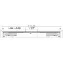 Geze ISM Selector Bar 1300-2800mm Silver for Hinge Side Installation per piece