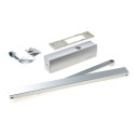 Deurdranger Geze TS 3000 V Set met glijrail en montageplaat zilver / pce