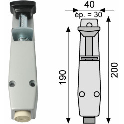 Fridavo 200mm Silver Door Stopper / pc